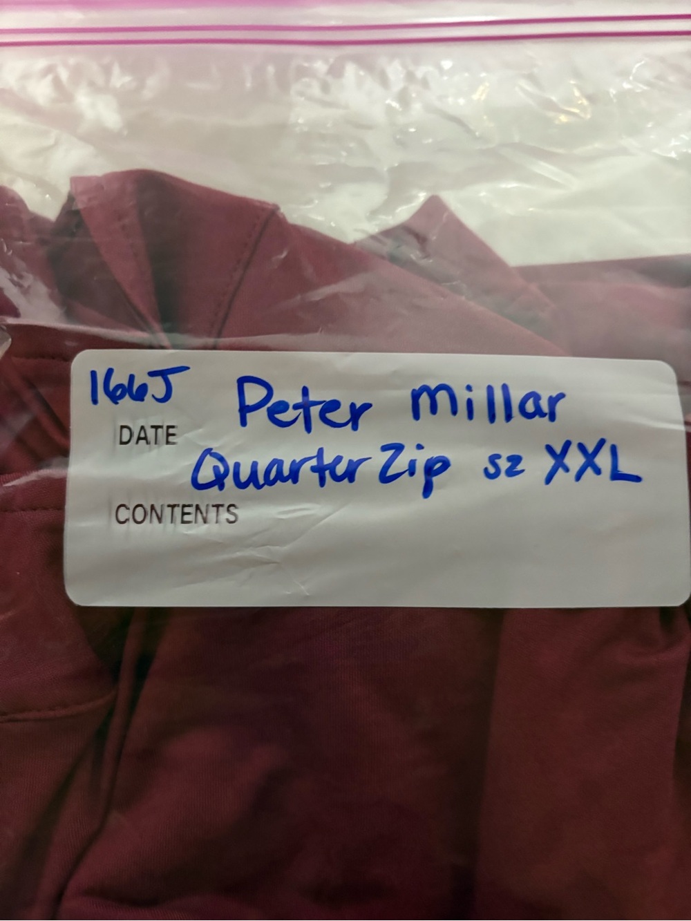 Peter Millar Men's Wine Zip-Up Pullover - Picture 11 of 11